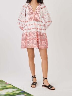 Maje Ibiza Rolipa Embroidered Baby Doll dress NWT (M/L)